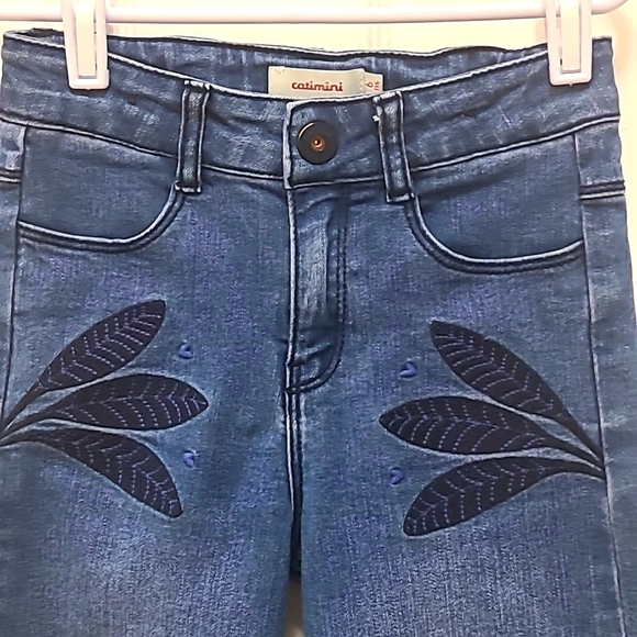 Catimini fancy jeans decorated with the leafs embroidery for a girl size… - Picture 5 of 12